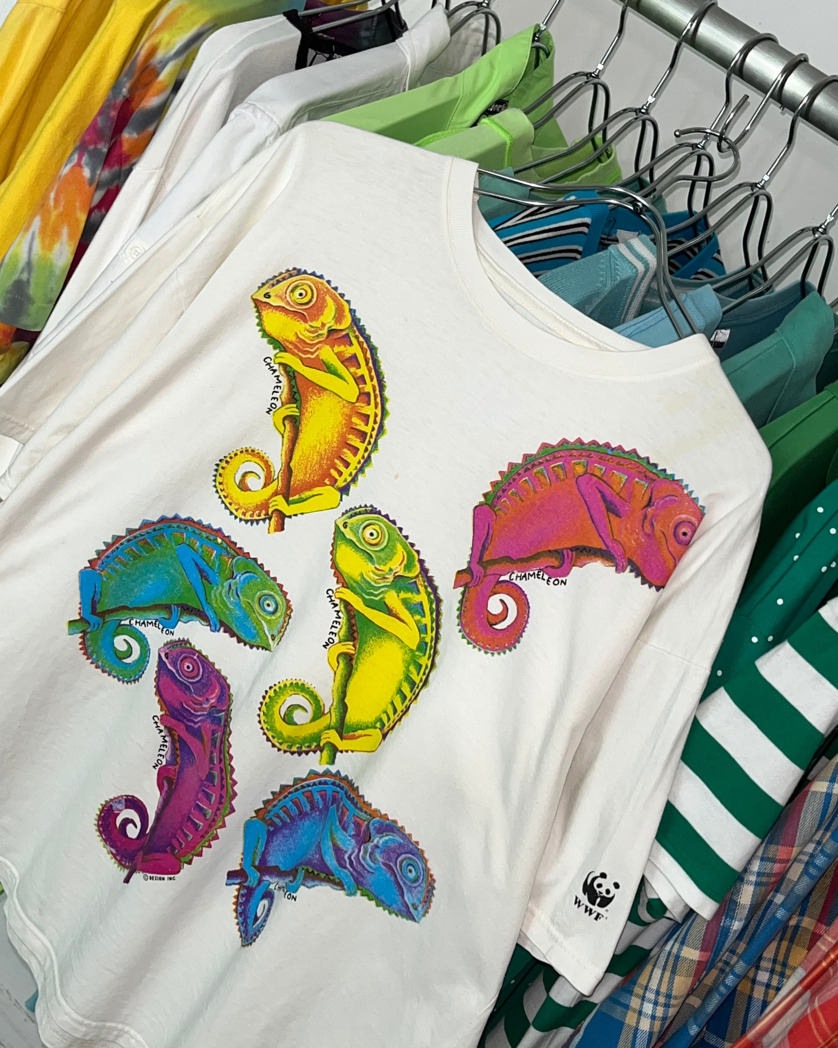 00s USED "CHAMELEON" Colorful Print Tee