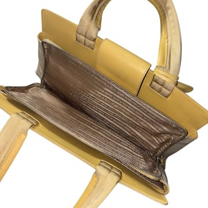 PRADA canvas × leather tote bag