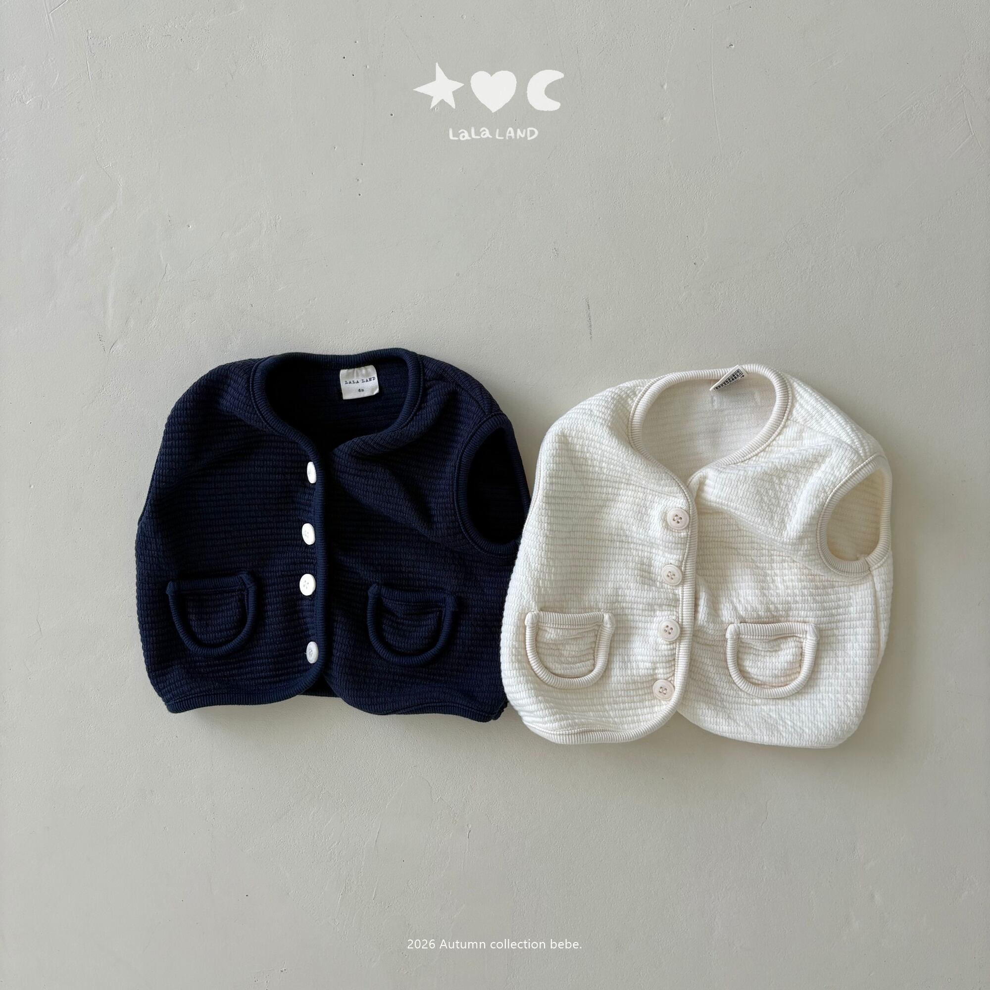 bebe cushion vest【lalaland】※9月下旬〜10月上旬発送予定