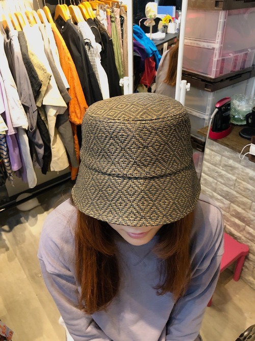 Paper Choice BucketHat　ペーパー柄編み バケットハット