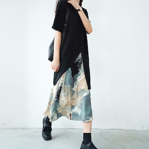 Dark Color Midi Skirt KRE2022
