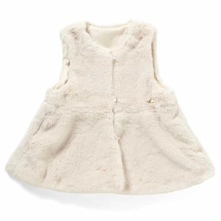 Fur Vest【90-140cm】Ivory