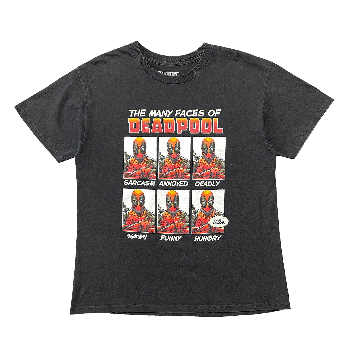 USA 古着 Tシャツ マーベル デッドプール アメコミ プリント メンズL 