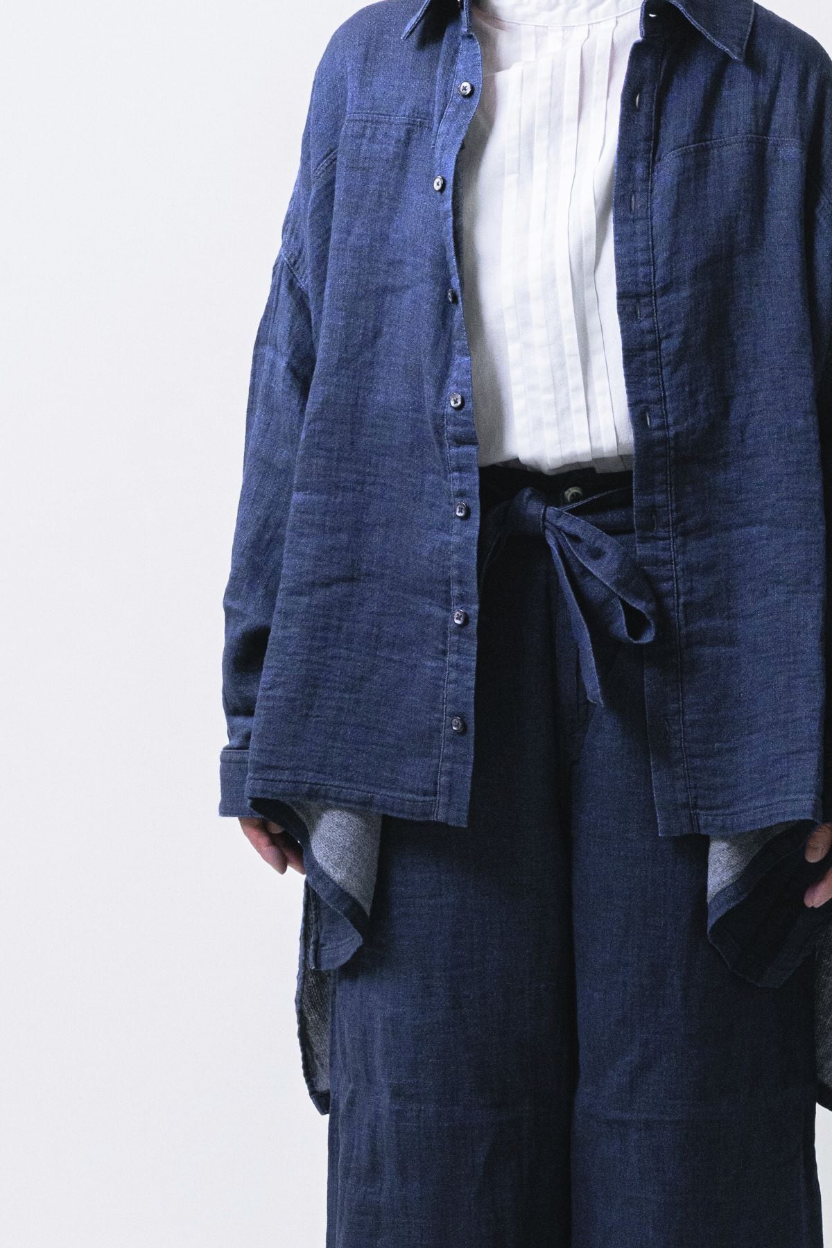 Aokihifuku★エアリーデニム★リラクシーシャツ/インディゴ 再入荷のお知らせ】【風の質感】エアリーデニム ― リラクシー