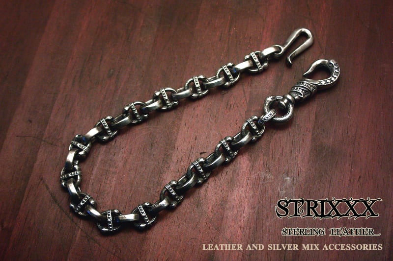 02 Ｈ型スネークウォレットチェーン | STRIXXX sterling leather