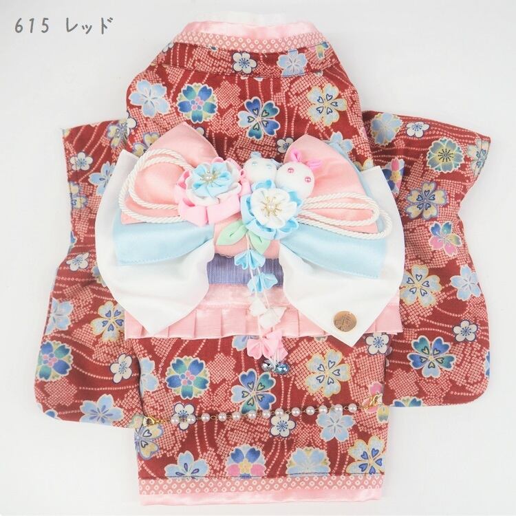 着物 P612 P615 和装 和柄 和服 花柄 フラワー お正月 七五三 イベント