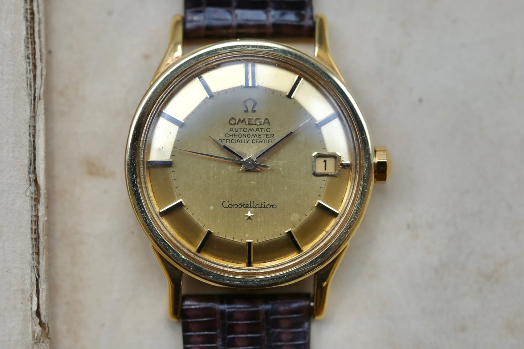 OMEGA】 1966年製 オメガ コンステレーション デラックス 18k 金無垢 ...