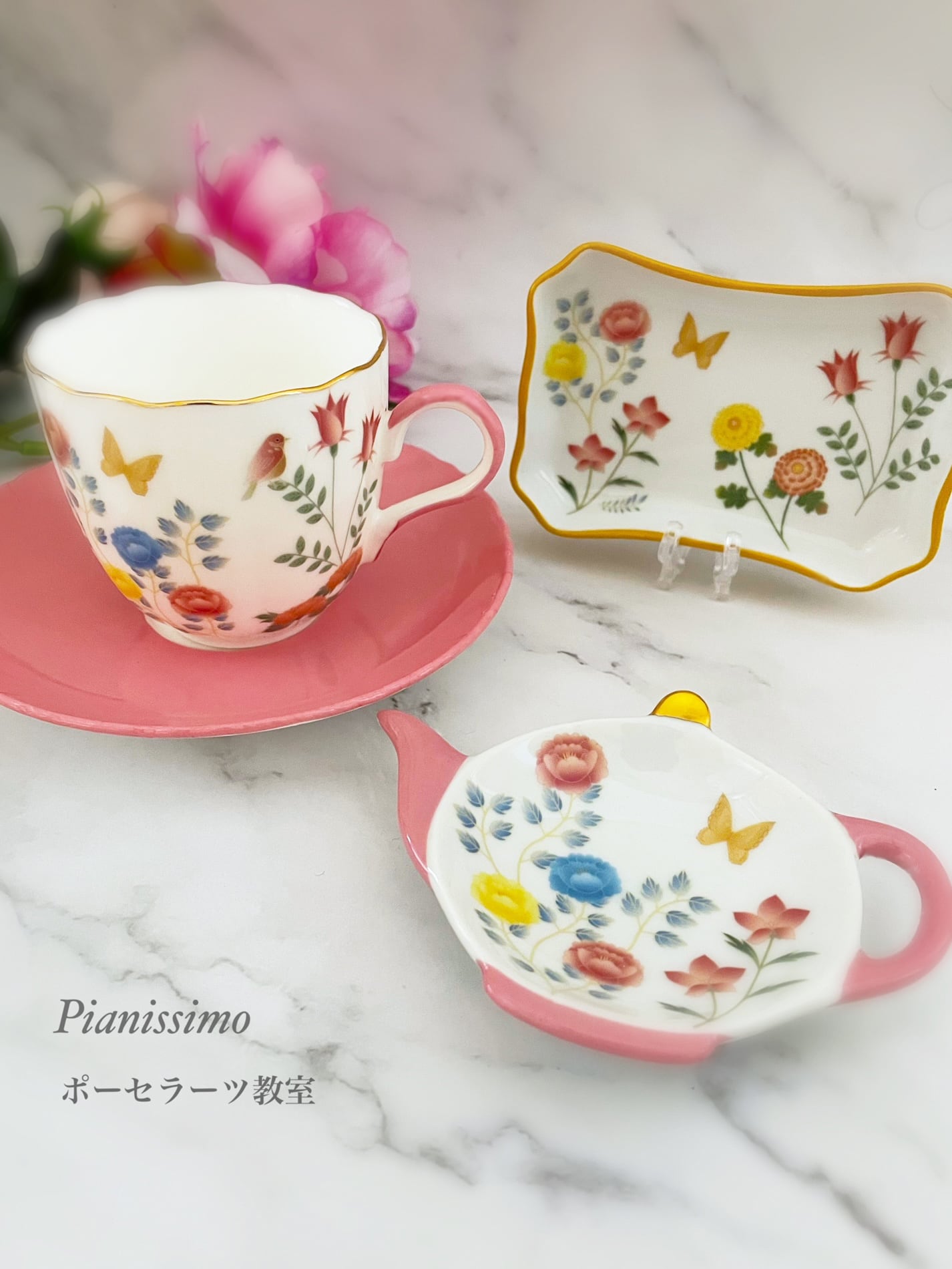 オリエンタルフラワー転写紙 小花 シノワズリ | Pianissimo