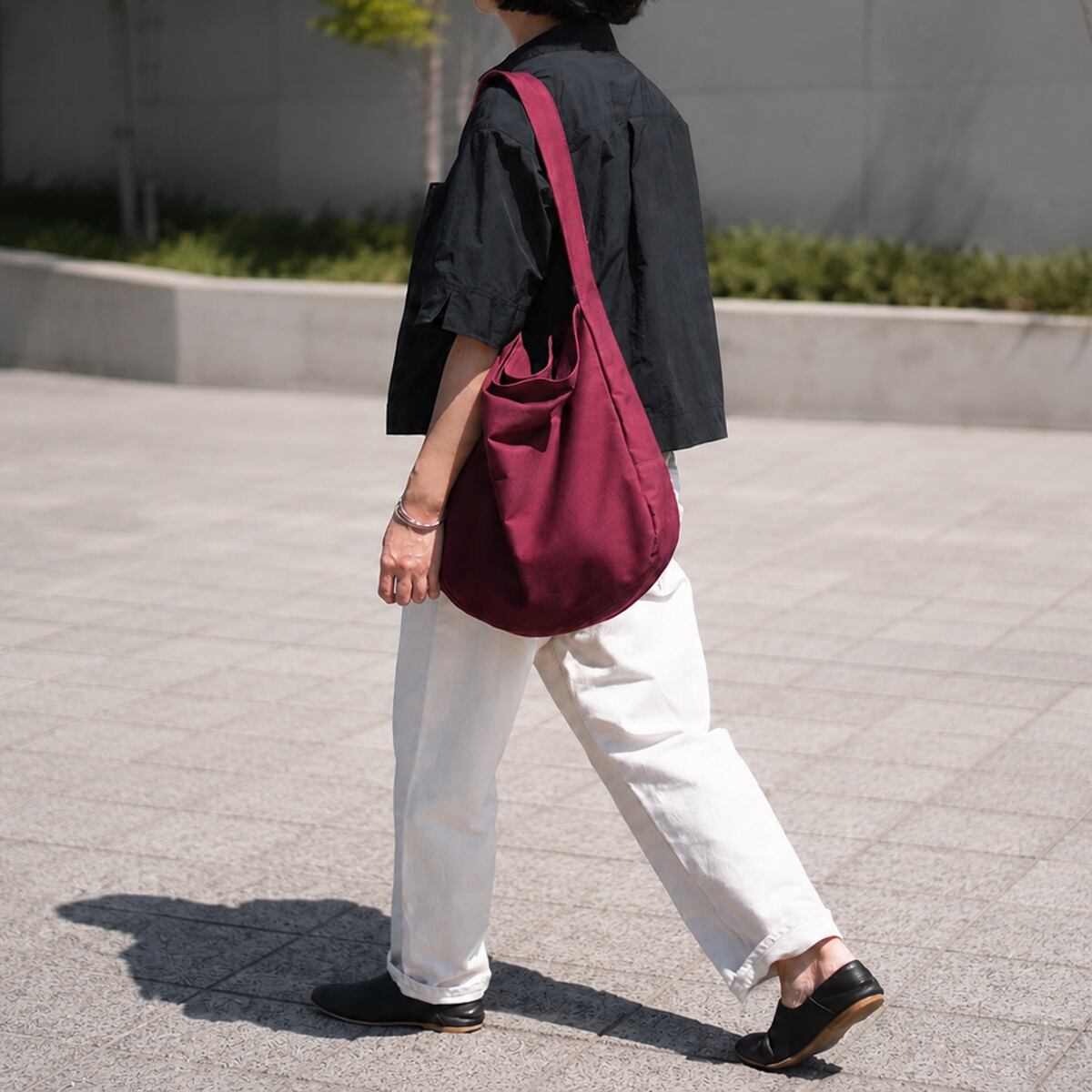 Cotton Hobo bag ボルドー | Fuku