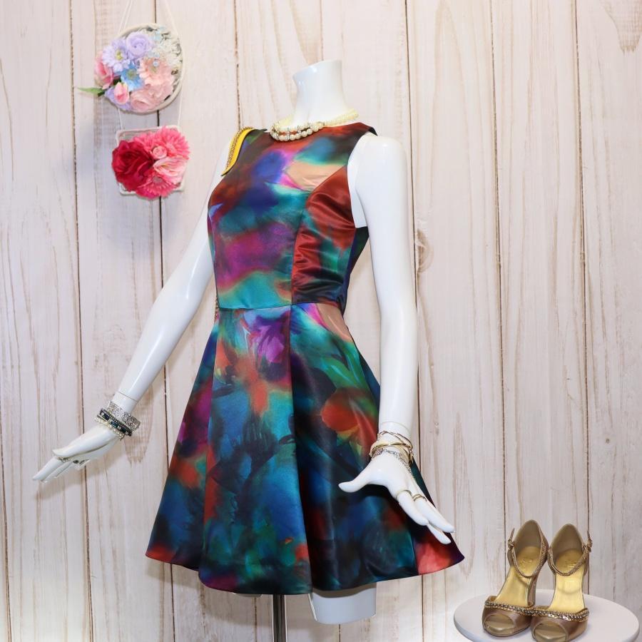 Alice+Olivia 総柄ワンピース M フレアワンピース マルチカラー