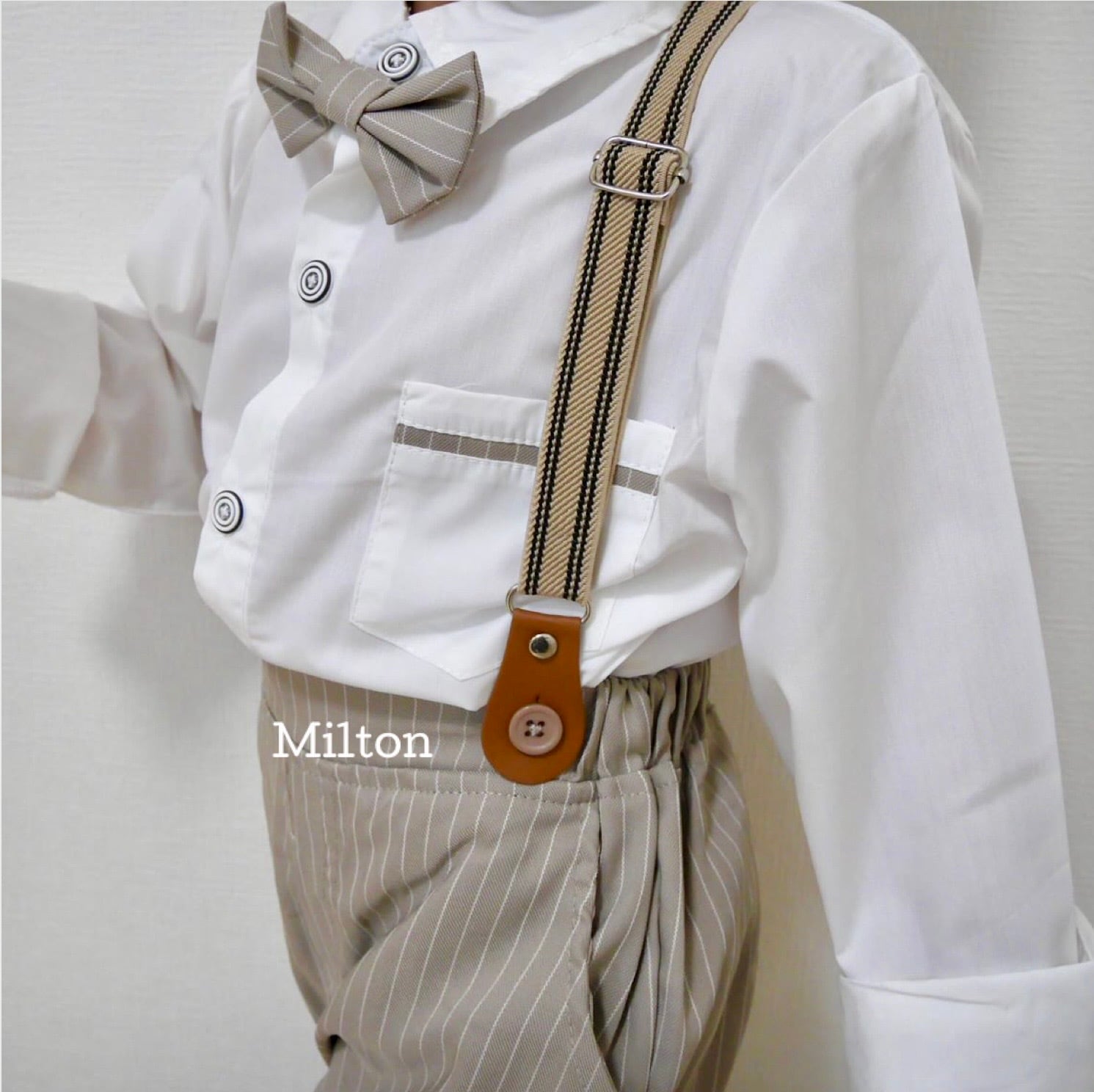 110 cm 【ライトベージュセットアップ】 男の子 スーツ ベビー キッズ