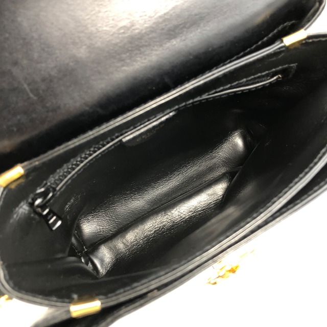 CELINE セリーヌ ショルダーバッグ ブラック ブラゾン レザー クロスボディ vintage ヴィンテージ オールド p2ahhd