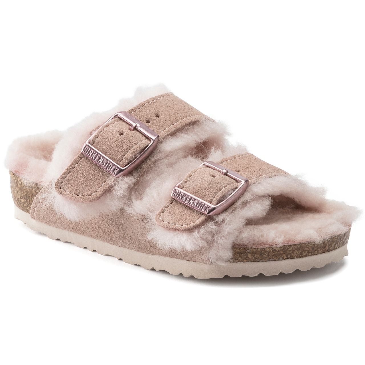 ［BIRKENSTOCK］Arizona／アリゾナ Kids Suede Shearling (26-35)｜Light Rose