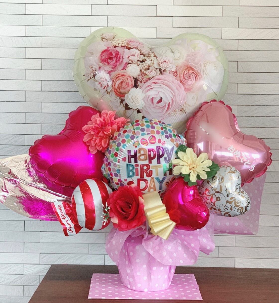 Bi 4 お誕生日お花バルーンlサイズ バルーンギフト See Balloon Bi 4 お誕生日お花バルーンlサイズ バルーンギフト See Balloon