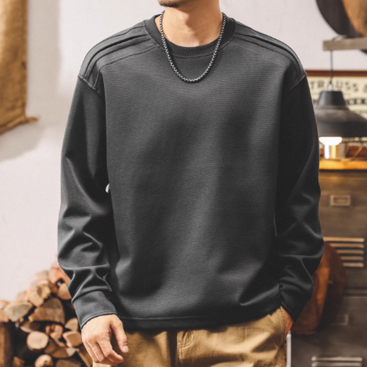 ショルダープリーツロングTシャツ 10220