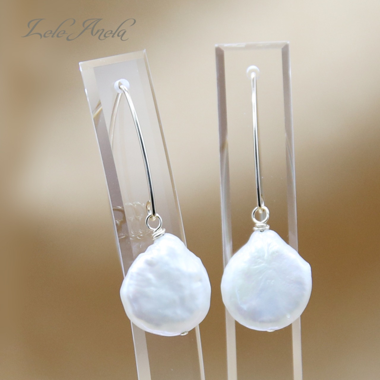 バロック淡水パールワイヤーフックピアス | leleanela