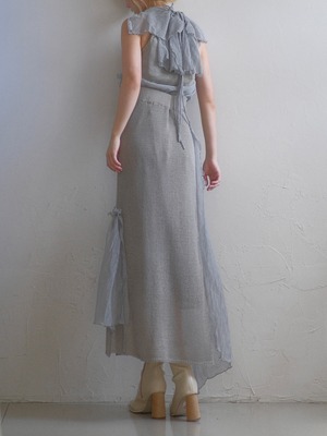 Sheer Layered Puff Top / GRAY