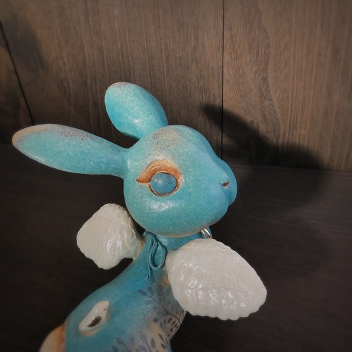 翼の葉影うさぎと小鳥 no.47 turquoise