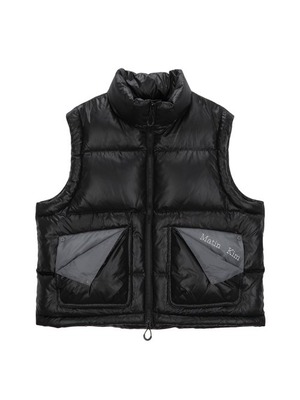 [MATIN KIM] FOLDED POCKET DOWN VEST FOR MEN IN BLACK
