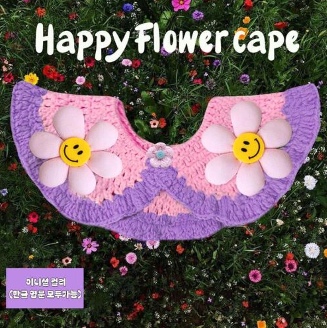 予約【Bam’studio】Happy Flower Cape (Pink)