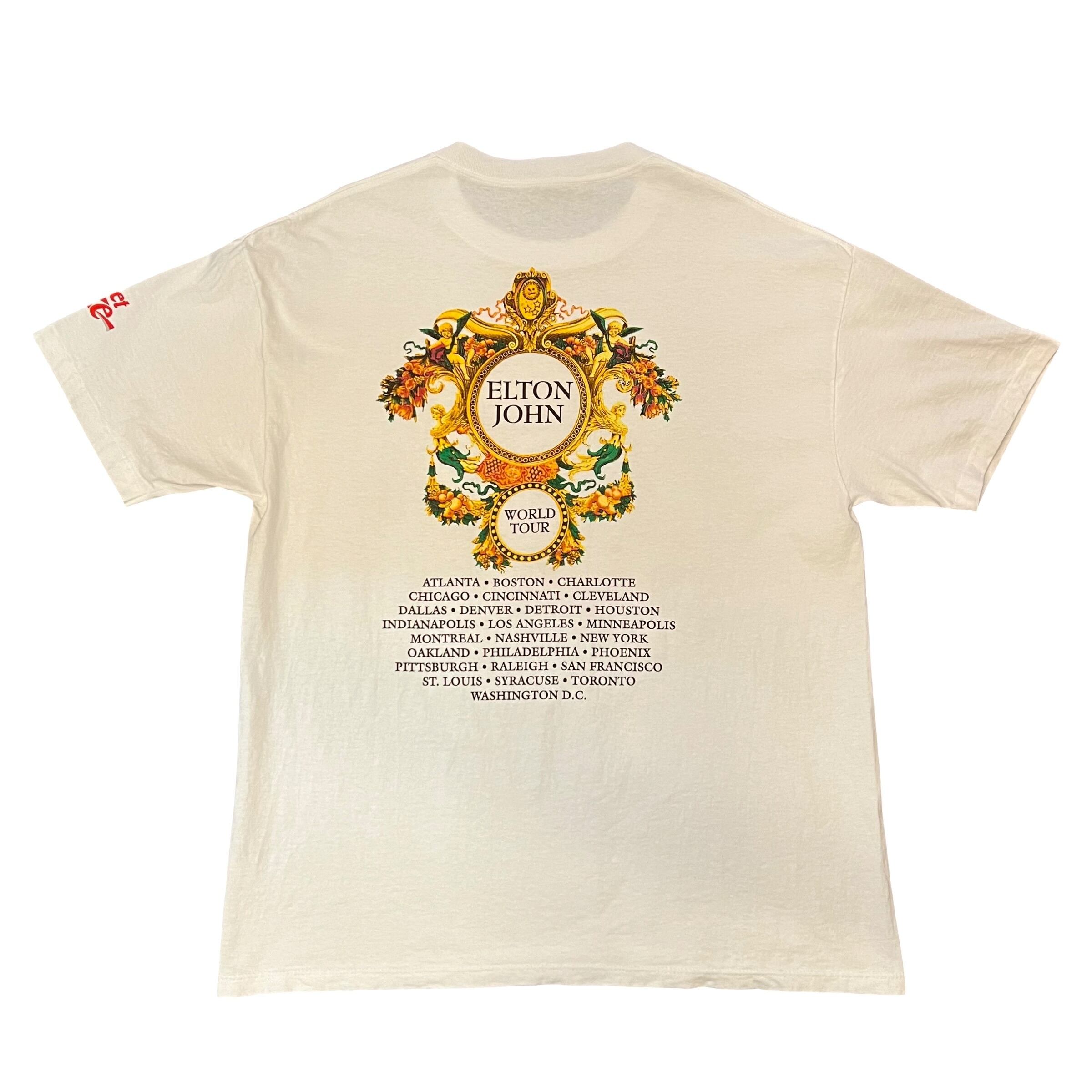 elton john エルトンジョン ヴェルサーチ tシャツ 90s 90'S ELTON JOHN × VERSACE Tシャツ | FREAKY