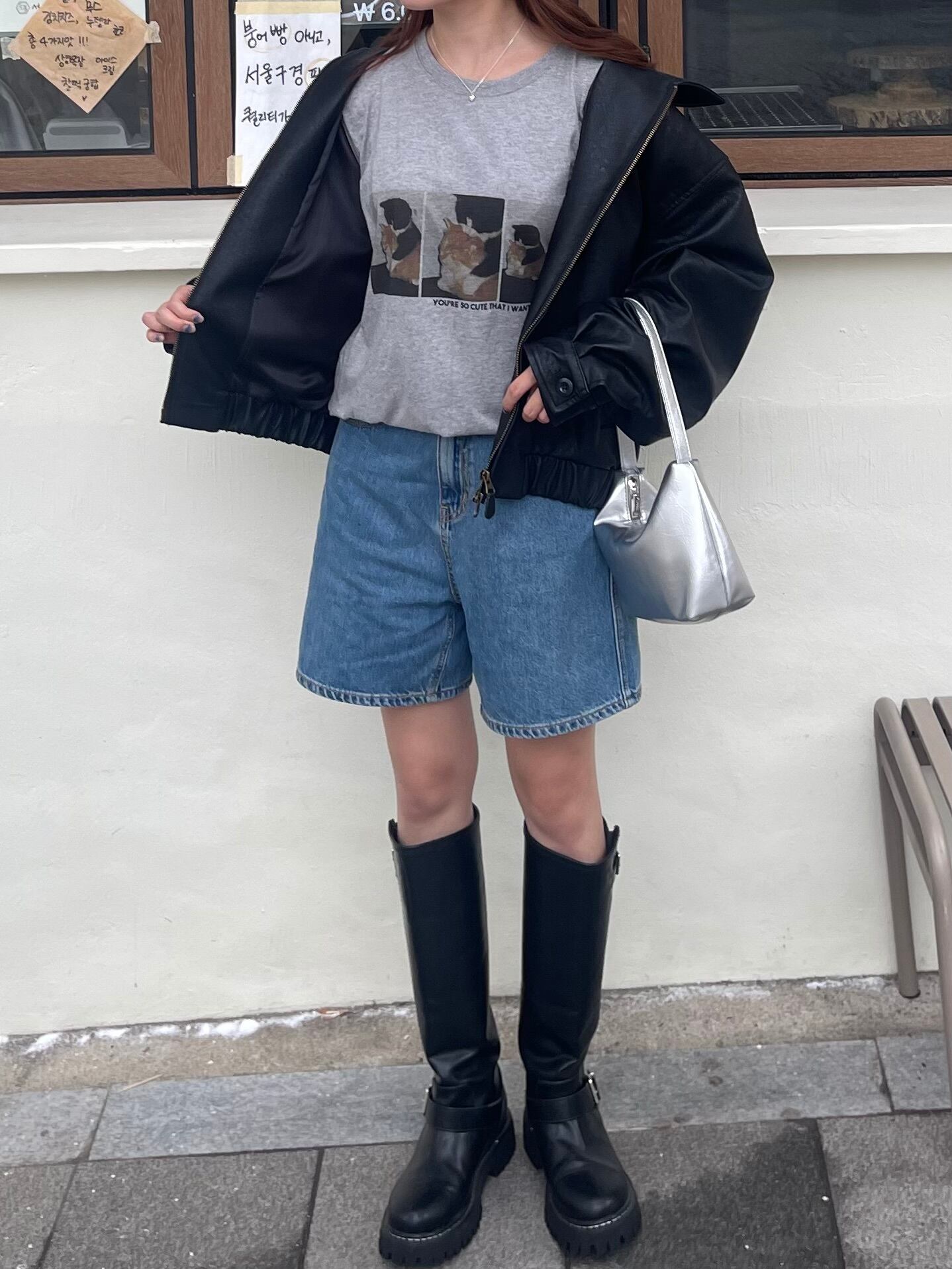 (即納)ttopp / short denim