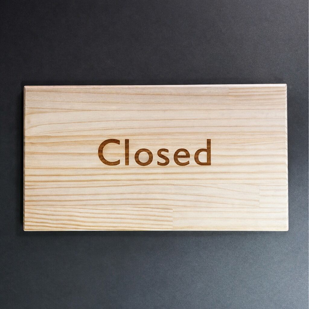 木製看板 OPEN/CLOSE 両面レーザー彫刻 3デザイン オーダー可 | S COLOR