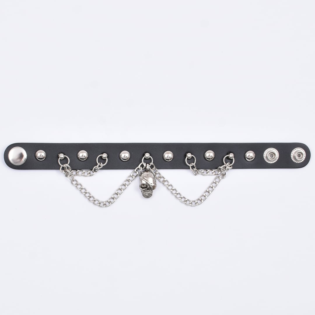 3/4新着】スカルスタッズチェーンブレスレット | VOLCAN&APHRODITE