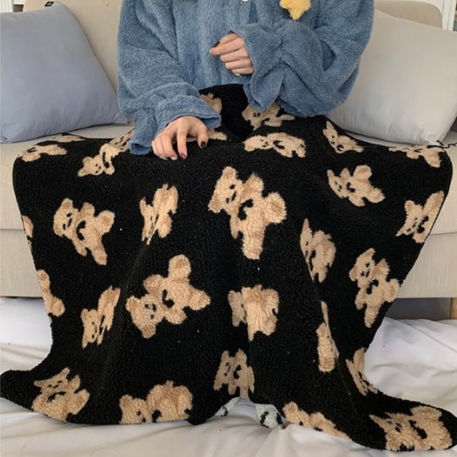 bear blanket 70*100 3colors / ベア ブランケット テディーベア