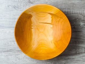 山桜 ウッドボウル20cm no.1（サラダボウル）／Canaria Wood Works