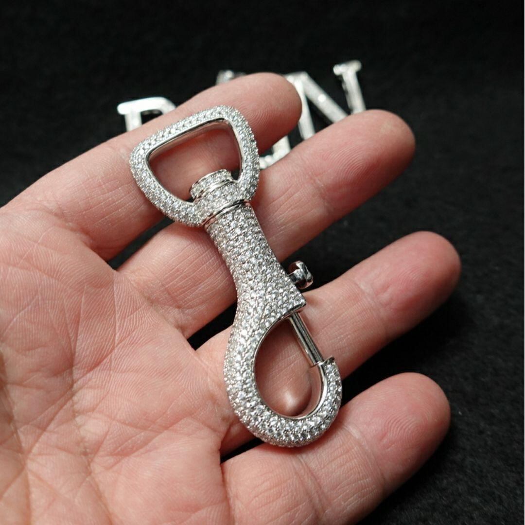 【シルバー】ブリンブリン ナスカン キーリング シルバー925製 ナスカン 金具 レバー型 回転フック キーホルダー