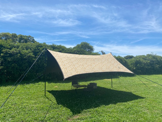 カーブドタープ CURVED TARP MIRITARY DIGITAL SAND M | CampingClub