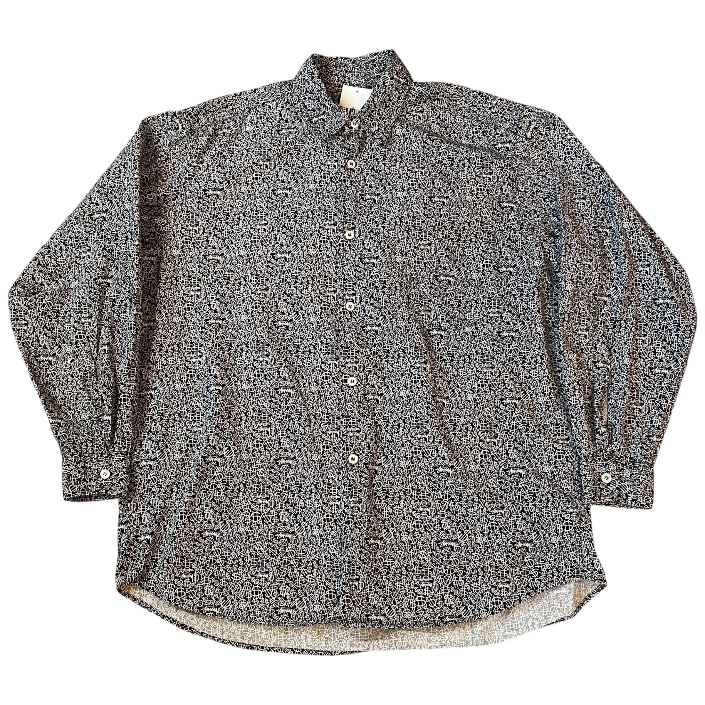 super special!!! 80s〜90s STUSSY "Dollars pattern" L/S shirt