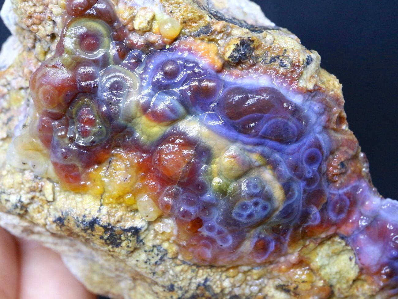 アリゾナ州産 ファイヤー アゲート 計18.4g FA061 鉱物 原石 天然石