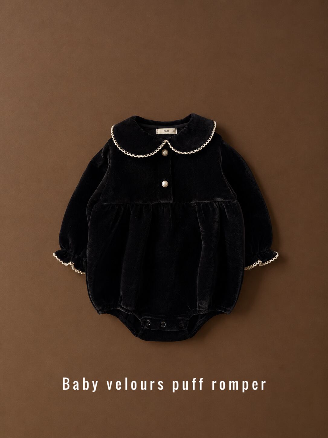 Babyベロアパフロンパース(60〜80cm)4504