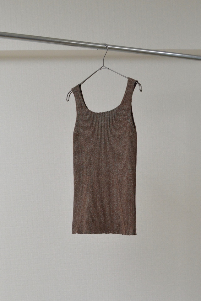 501-NT-002・Plating 2way rib tank / C/♯brown