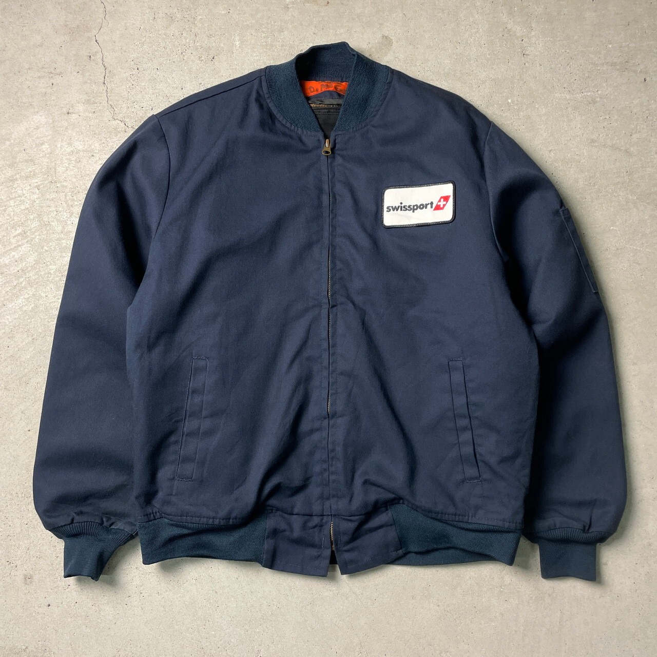 CINTAS ワークジャケット メンズM 古着 企業ロゴワッペン キルティング 