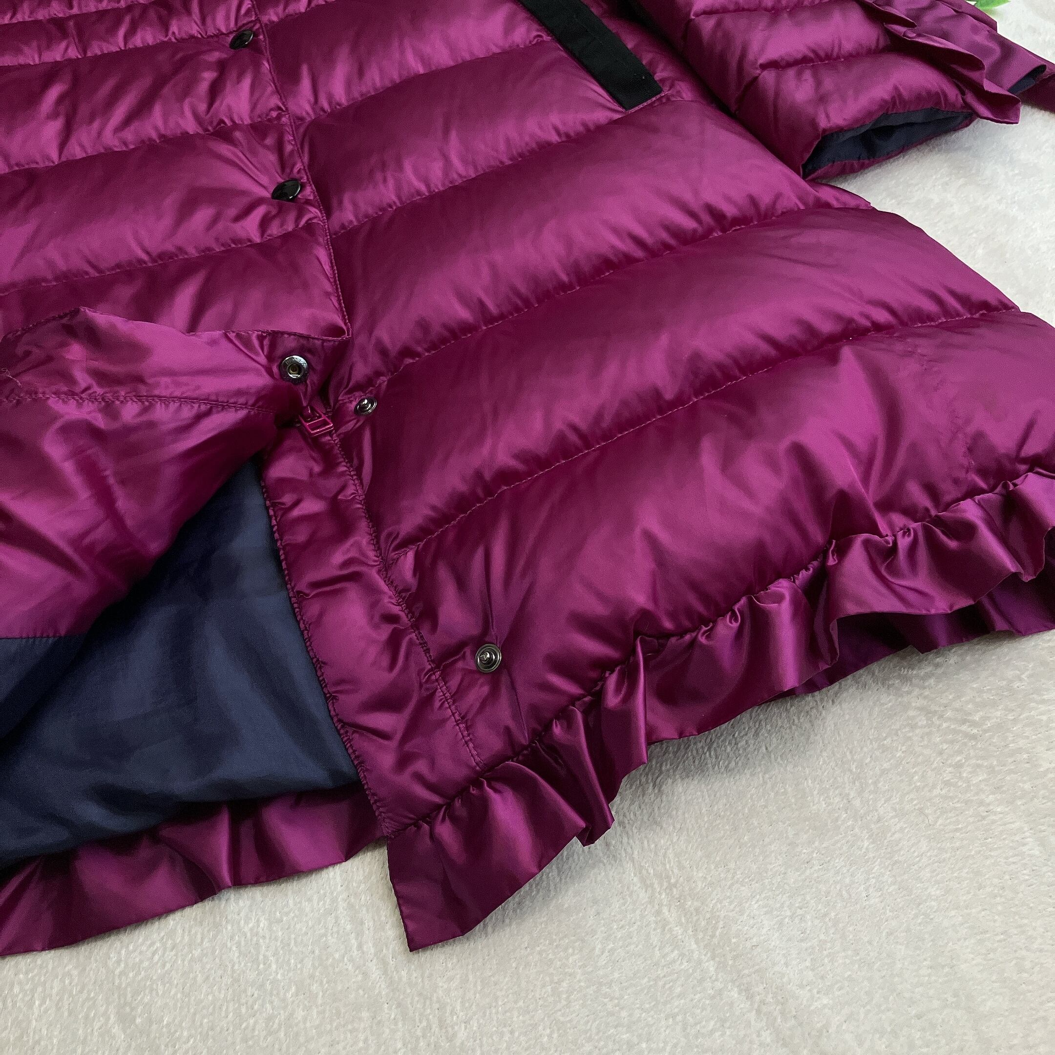 極美品✨ ランバンオンブルー ダウンコート フロントリボン ゆったり Aライン 極美品✨ ランバンオンブルー ダウンコート フロントリボン ゆったり A