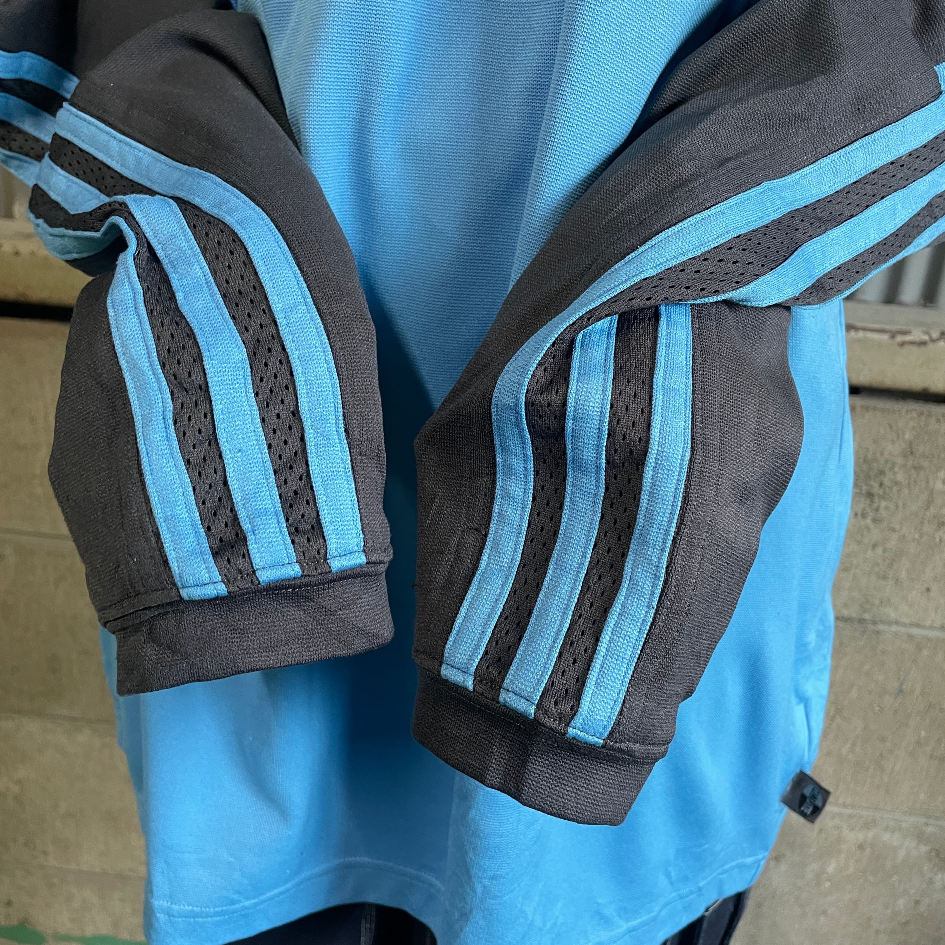00年代 adidas アディダス ワンポイントロゴ 3ライン ジャージ