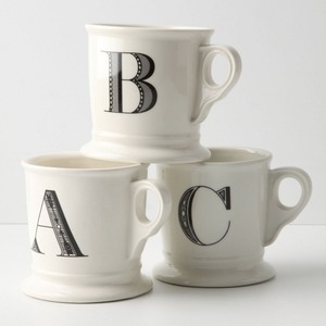 Anthropologie (アンソロポロジー) イニシャルマグカップ Monogrammed Mug