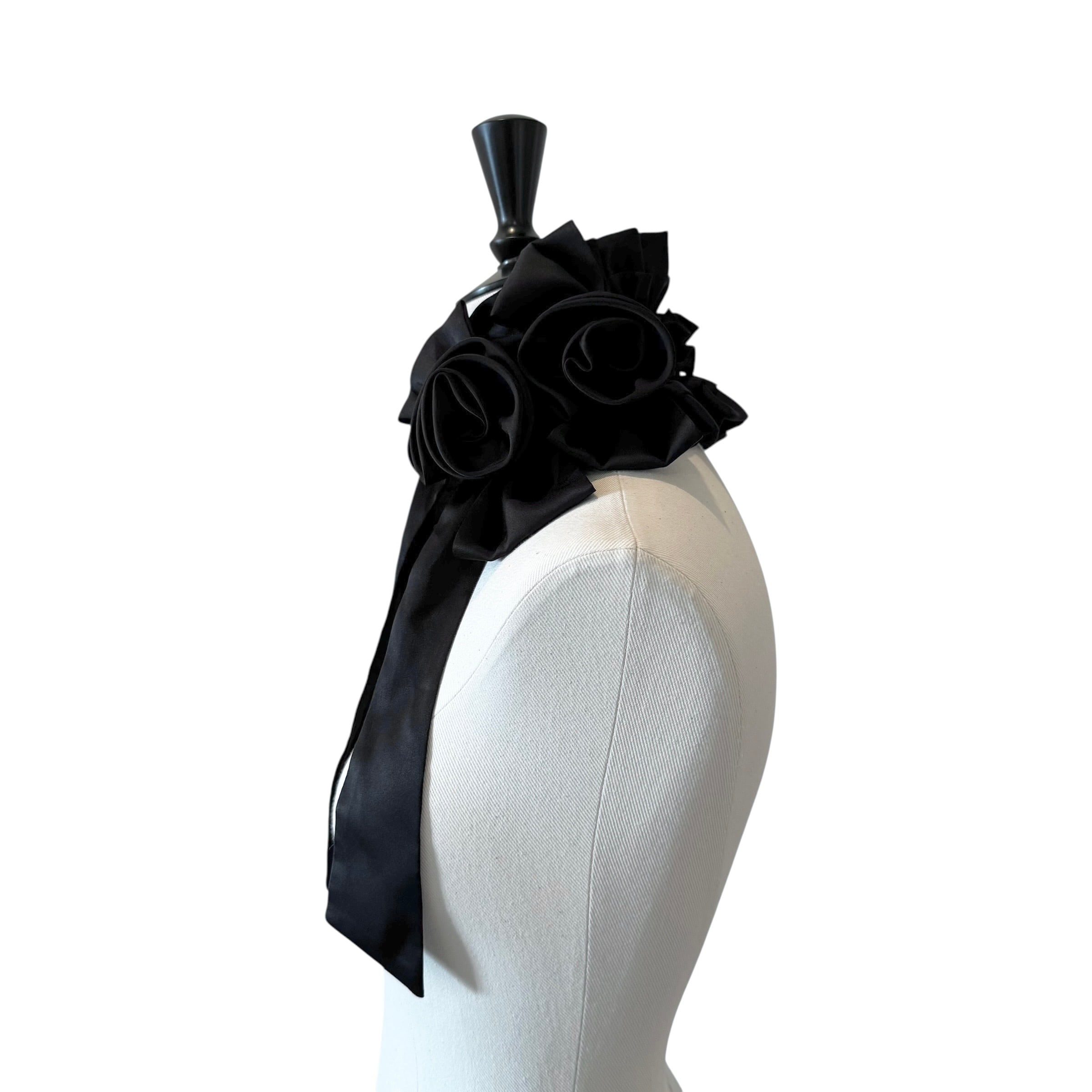 ローズリボンヘッドドレス　BLACK