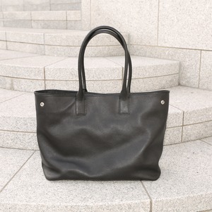 レザーワイドストックトートバッグ ブラック｜WKB LEATHER WIDE STOCK TOTE BAG 31×38×15 blk｜FB-107