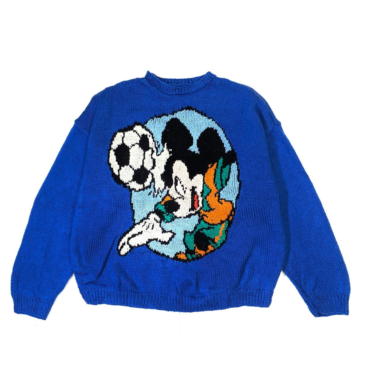80年代頃 ミッキーマウス アクリルセーター レディースXS〜S 古着 80s 