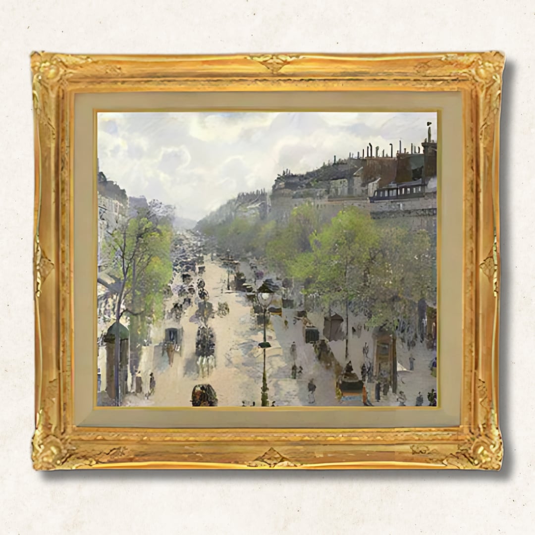 ブージヴァールのセーヌ河 カミーユピサロ 複製画 アートプリント