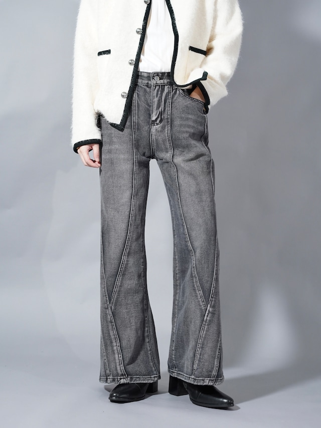 【ALUDE SELECT】front line flare denim