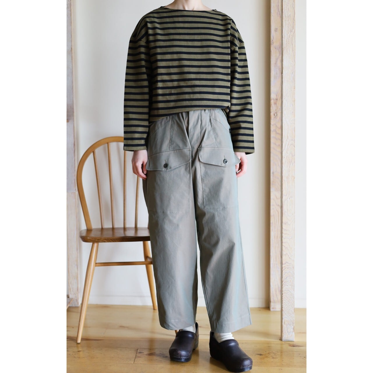 HAVERSACK - 高密度ギャバ アーミーパンツ - Beige / Khaki | merle