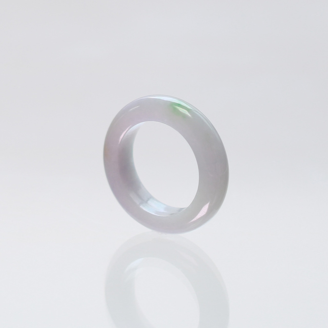 【16号】 レアカラー! lavender 翡翠くり抜き甲丸リング A貨翡翠 jd_rg2520