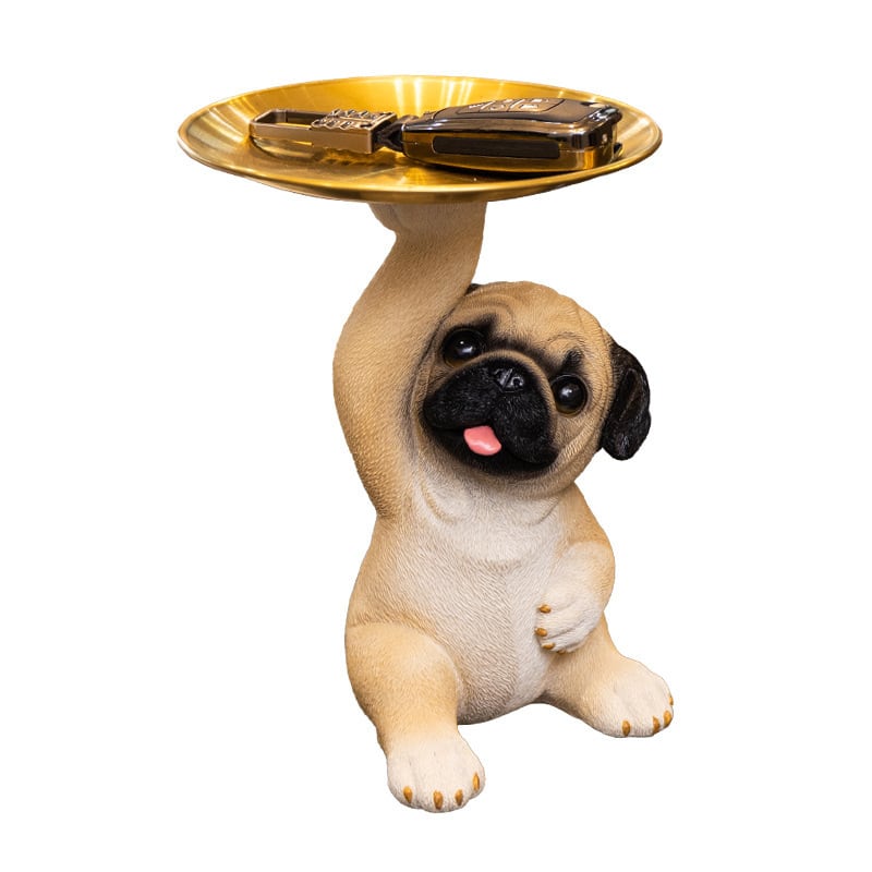 パグ テーブルトレイ 小物置き 玄関やリビングに　かわいい 犬 オブジェ 置物 雑貨 | Russel 海外インテリアセレクトショップ powered  by BASE