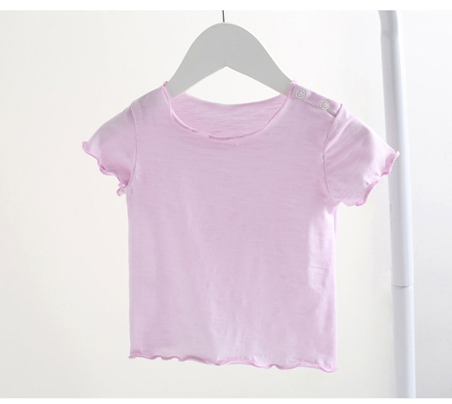【BABY】パステルカラーフリルメロウ半袖Tシャツ - 16