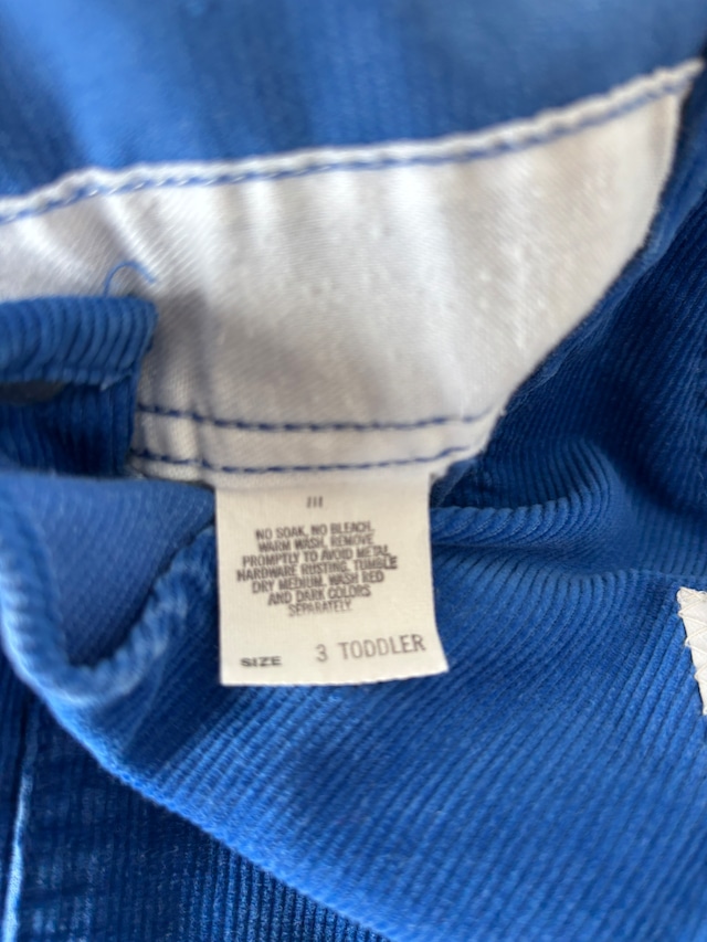 【3toddler・vintage 】USA製 OshKosh コーデュロイオーバーオール